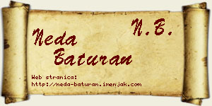 Neda Baturan vizit kartica